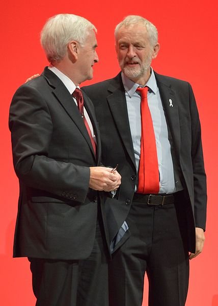 photograph of John McDonnell and Jeremy Corbyn from the 2016 Labour Party conference.