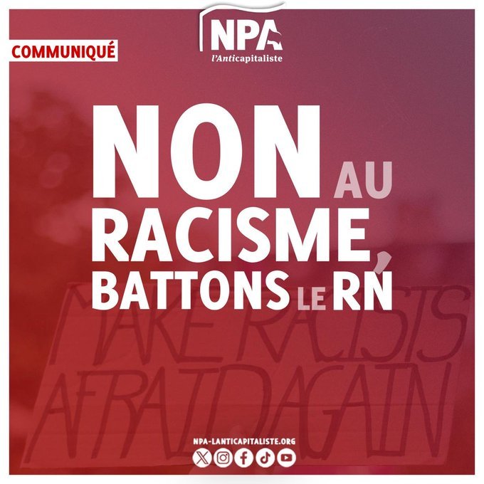 No to racism graphic from the NPA