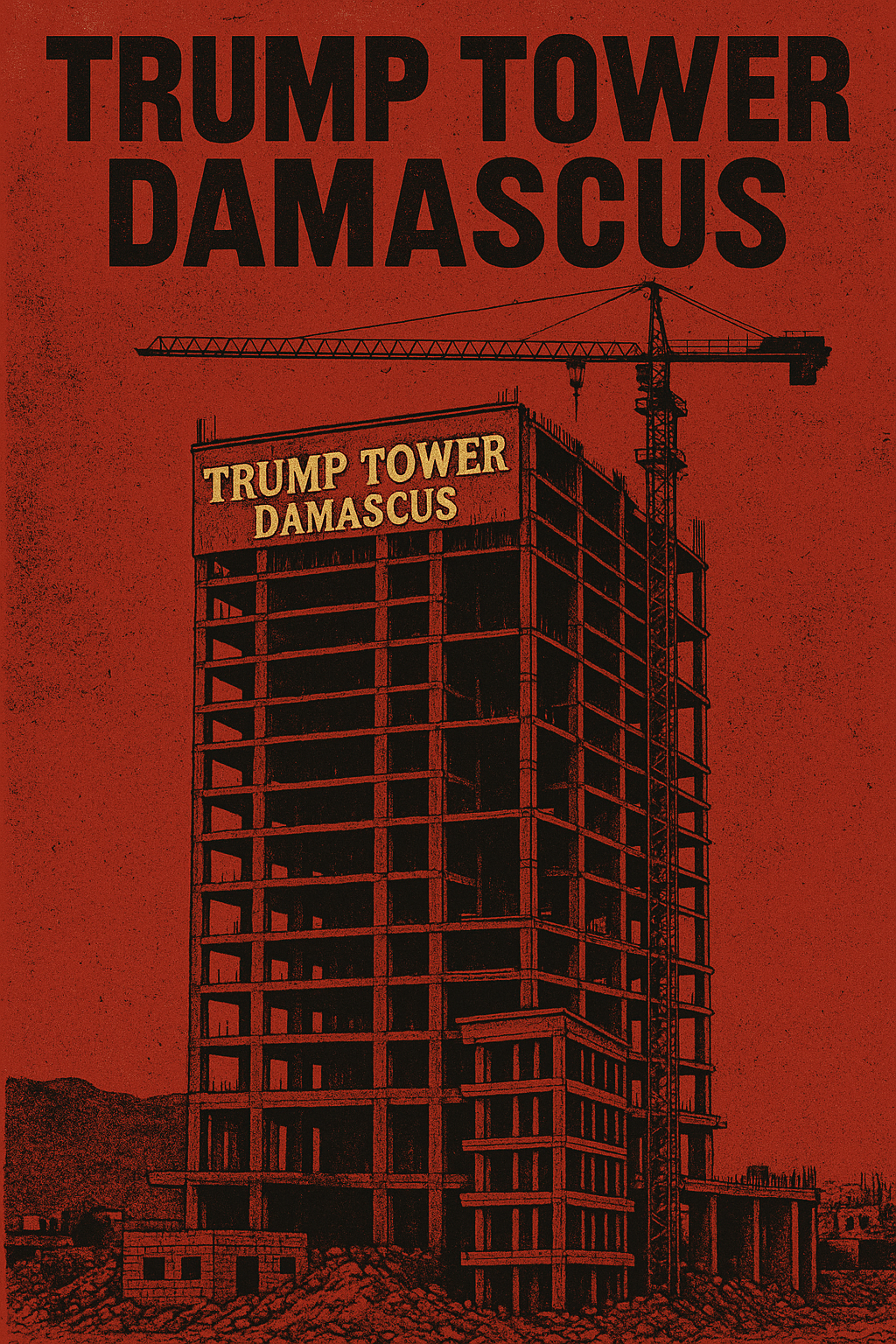 A half built Trump Tower Damascus